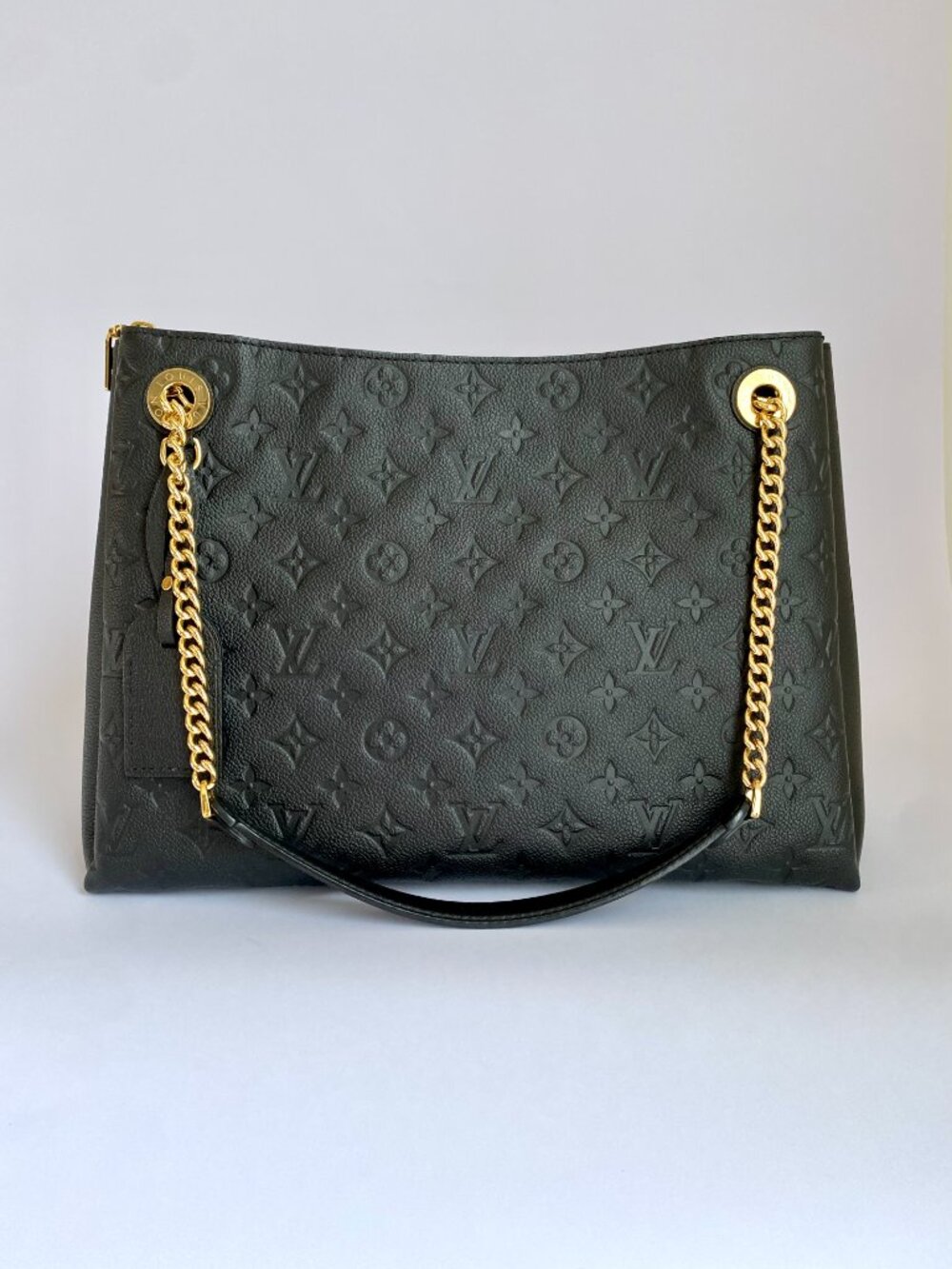 Louis Vuitton Monogram Empreinte Surene MM Black Tote + Box/Receipt